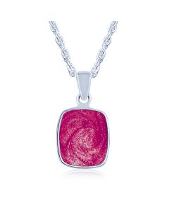 LifeStone™ Perfect Rectactangle Cremation Ashes Pendant-Mulberry