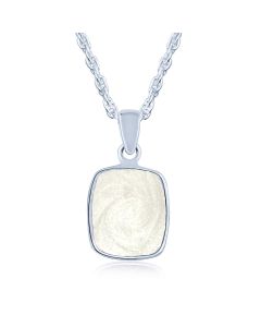 LifeStone™ Perfect Rectactangle Cremation Ashes Pendant-Pearl