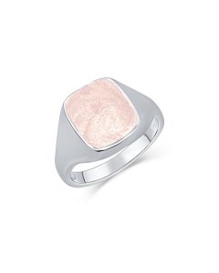 LifeStone™ Gents Signet Cremation Ashes Ring-Ballerina-Sterling Silver