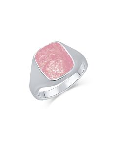 LifeStone™ Gents Signet Cremation Ashes Ring-Cupid-Sterling Silver