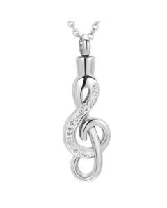 Music Note - Stainless Steel Cremation Ashes Jewellery Pendant