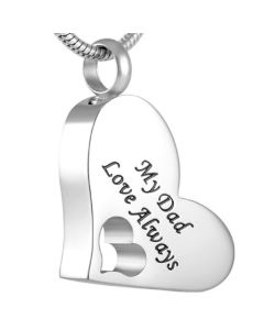 My Dad Love Always - Stainless Steel Cremation Ashes Jewellery Pendant