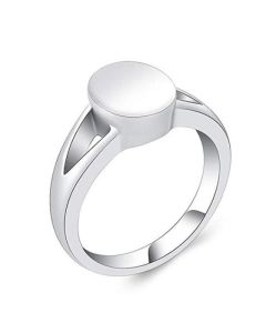 Oval Ring - Stainless Steel Cremation Ashes Jewellery Urn Memorial Keepsake