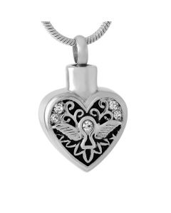 Padlock Heart - Stainless Steel Cremation Ashes Jewellery Pendant