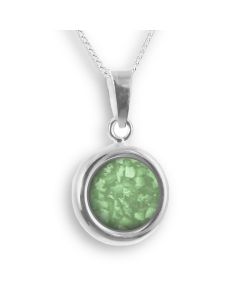LifeStone™ Perfect Circle Cremation Ashes Pendant-Apple-Sterling Silver