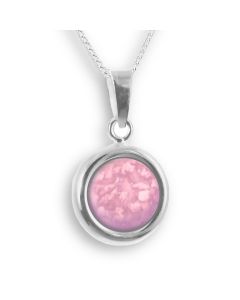 LifeStone™ Perfect Circle Cremation Ashes Pendant-Cupid-Sterling Silver