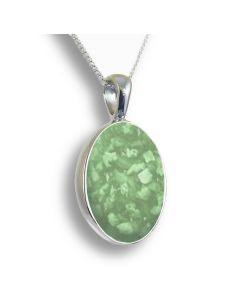 LifeStone™ Perfect Oval Cremation Ashes Pendant-Apple-Sterling Silver