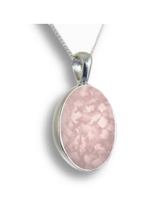 LifeStone™ Perfect Oval Cremation Ashes Pendant-Ballerina-Sterling Silver