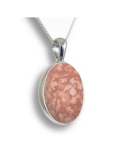 LifeStone™ Perfect Oval Cremation Ashes Pendant-Sienna-Sterling Silver