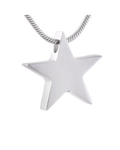 Perfect star - Stainless Steel Cremation Ashes Jewellery Pendant