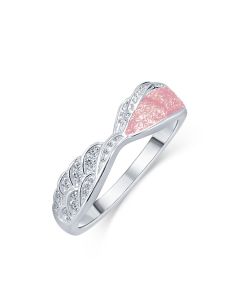 LifeStone™ Ladies Precious Wing Cremation Ashes Ring-Cupid-Sterling Silver
