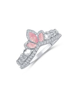 LifeStone™ Ladies Princess Tiara Cremation Ashes Ring-Cupid-Sterling Silver