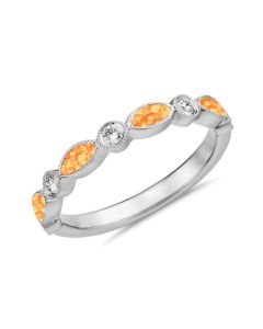 LifeStone™ Ladies Serenity Hearts Cremation Ashes Ring-Amber-Sterling Silver