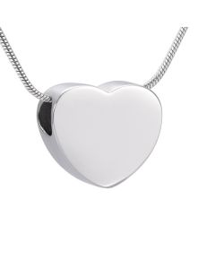 Slide Heart - Stainless Steel Cremation Ashes Jewellery Pendant