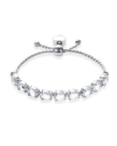 Teardrop Crystal Heart Bracelet - Stainless Steel Cremation Ashes Jewellery