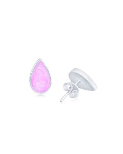LifeStone™ Ladies Teardrop Cremation Ashes Earrings-Lavender