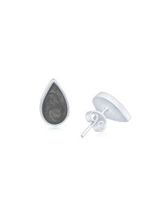 LifeStone™ Ladies Teardrop Cremation Ashes Earrings-Midnight