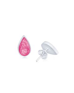 LifeStone™ Ladies Teardrop Cremation Ashes Earrings-Mulberry