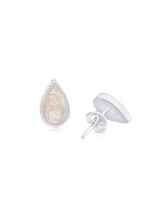 LifeStone™ Ladies Teardrop Cremation Ashes Earrings-Natural