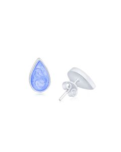 LifeStone™ Ladies Teardrop Cremation Ashes Earrings-Sapphire