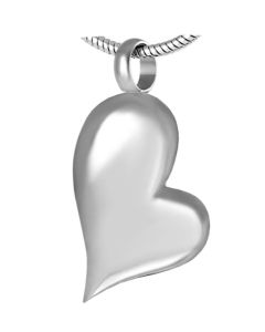 Teardrop Heart - Stainless Steel Ashes Memorial Jewellery Pendant
