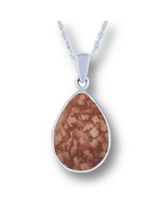 LifeStone™ Perfect Teardrop Cremation Ashes Pendant-Copper-Sterling Silver