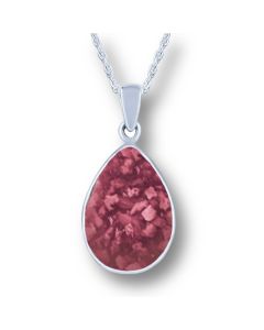 LifeStone™ Perfect Teardrop Cremation Ashes Pendant-Mulberry-Sterling Silver