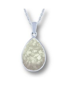 LifeStone™ Perfect Teardrop Cremation Ashes Pendant-Natural-Sterling Silver