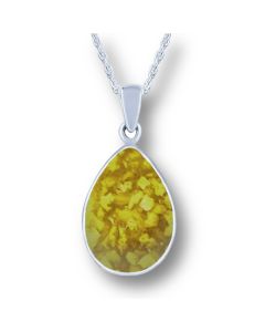 LifeStone™ Perfect Teardrop Cremation Ashes Pendant-Sunflower-Sterling Silver