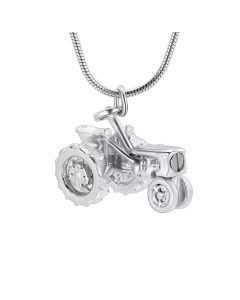 Tractor -Stainless Steel Cremation Ashes Jewellery Memorial Pendant