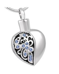 Tranquil Heart - Stainless Steel Ashes Memorial Jewellery Pendant