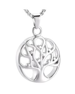 Tree of Life - Stainless Steel Cremation Ashes Urn Pendant