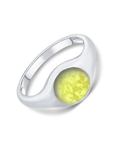 LifeStone® Tribute Cremation Ashes Ring-Daffodil-Sterling Silver