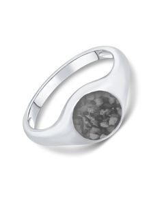 LifeStone® Tribute Cremation Ashes Ring-Midnight-Sterling Silver