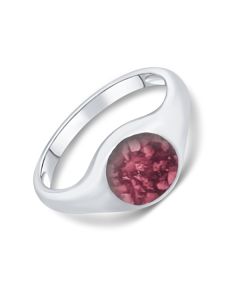 LifeStone® Tribute Cremation Ashes Ring-Mulberry-Sterling Silver