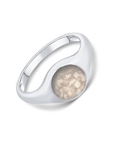 LifeStone® Tribute Cremation Ashes Ring-Natural-Sterling Silver