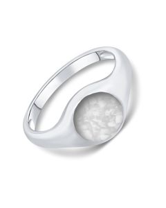 LifeStone® Tribute Cremation Ashes Ring-Pearl-Sterling Silver