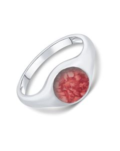 LifeStone® Tribute Cremation Ashes Ring-Rose-Sterling Silver