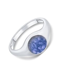 LifeStone® Tribute Cremation Ashes Ring-Sapphire-Sterling Silver