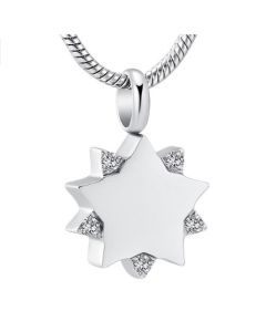 Twinkling Star - Stainless Steel Cremation Ashes Urn Jewellery Pendant