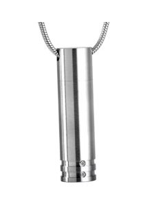 Unisex Cylinder - Stainless Steel Cremation Ashes Urn Jewellery Pendant