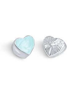 LifeStone™ Angelic Heart Cremation Ashes Charm-Aquamarine