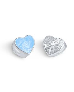 LifeStone™ Angelic Heart Cremation Ashes Charm-Azure