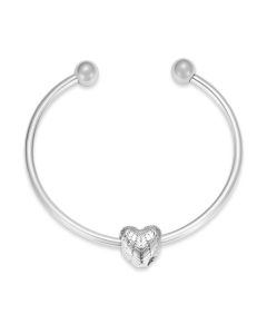 Winged Charm Bangle - Stainless Steel Cremation Ashes Jewellery