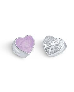 LifeStone™ Angelic Heart Cremation Ashes Charm-Lavender