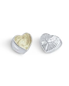 LifeStone™ Angelic Heart Cremation Ashes Charm-Natural