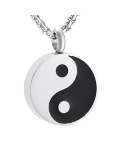 Yin Yang - Stainless Steel Ashes Jewellery Memorial Pendant