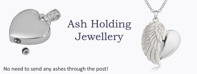 Sterling Silver Ashes Jewellery. Cremation Memorial Jewellery - no need to send your loved ones ashes through the post.